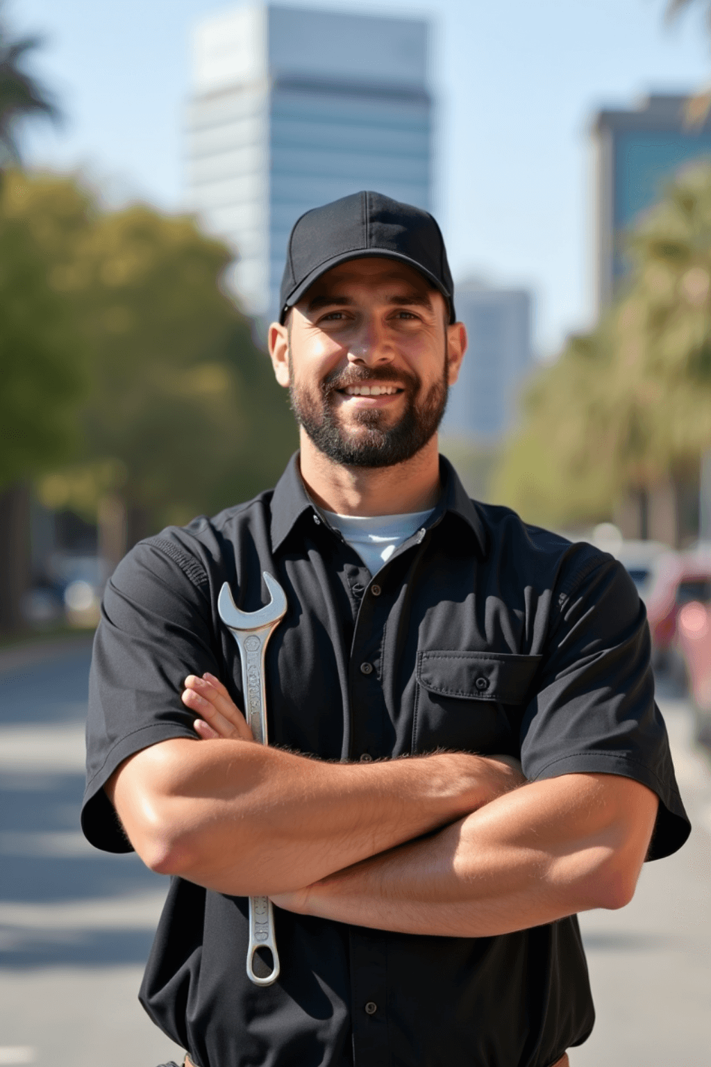Water damage restoration employee
